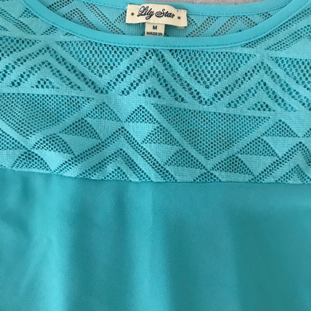 Turquoise blouse - Picture 2 of 2